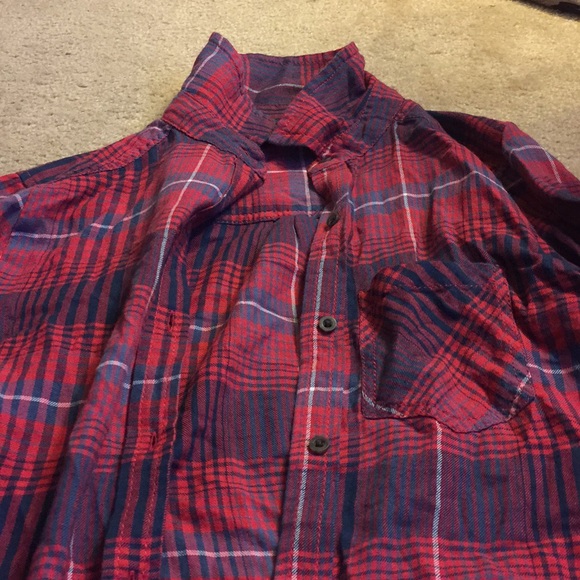 Long Red Flannel - Picture 2 of 6